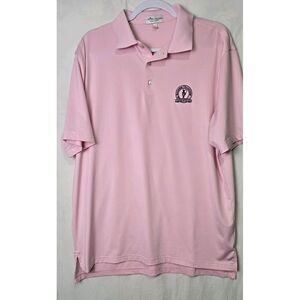 Peter Millar Summer Comfort‎ Polo Shirt Mens Large Pink Golf Activewear
